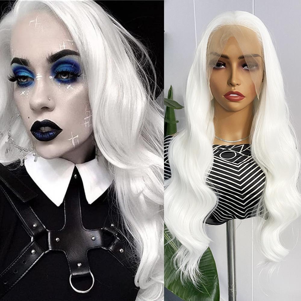 AIMEYA White Lace Wig 13x4 Long Body Wave Lace Front Synthetic Hair Wigs for Women Natural Hairline Daily Wear Cosplay Party (White,18inches&Lace Front)
AIMEYA White Lace Wig 13x4 Long Body Wave Lace Front Synthetic Hair Wigs for Women Natural Hairline Daily Wear Cosplay Party (White,18inches&Lace Front)