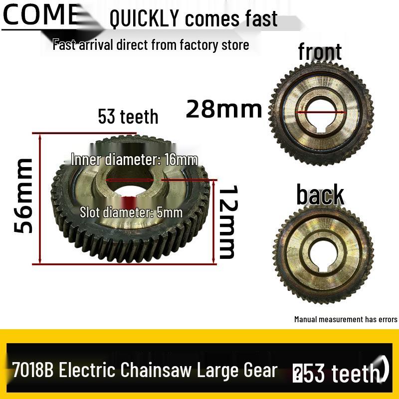 Makita 16 Electric Chainsaw with Big Flat Tooth – Models 7018B/9016/9016B/9016E, 53-Tooth Gear
Makita 16 Electric Chainsaw with Big Flat Tooth – Models 7018B/9016/9016B/9016E, 53-Tooth Gear