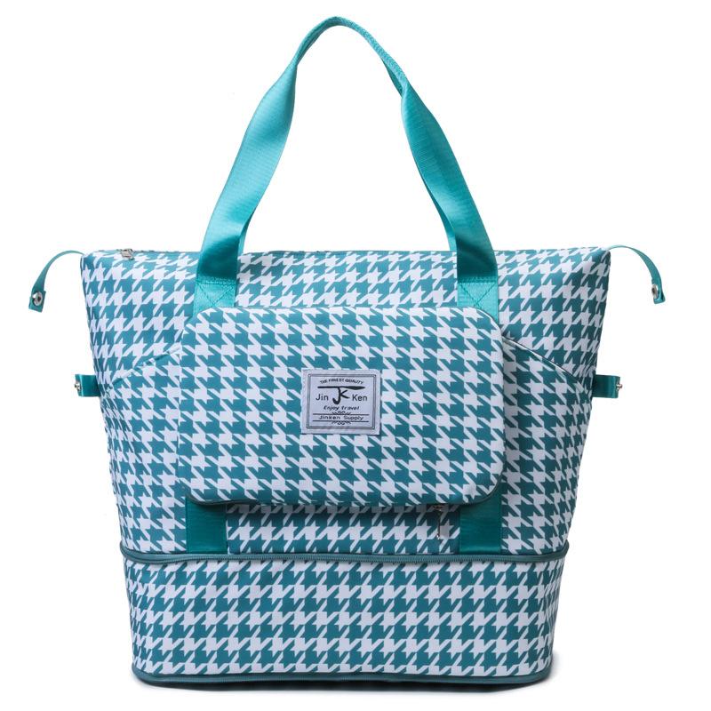 Dry and wet separation foldable yoga bag small fresh grid contrasting color large capacity luggage bag can be set with tie rod озеро синього кольору
Dry and wet separation foldable yoga bag small fresh grid contrasting color large capacity luggage bag can be set with tie rod озеро синього кольору