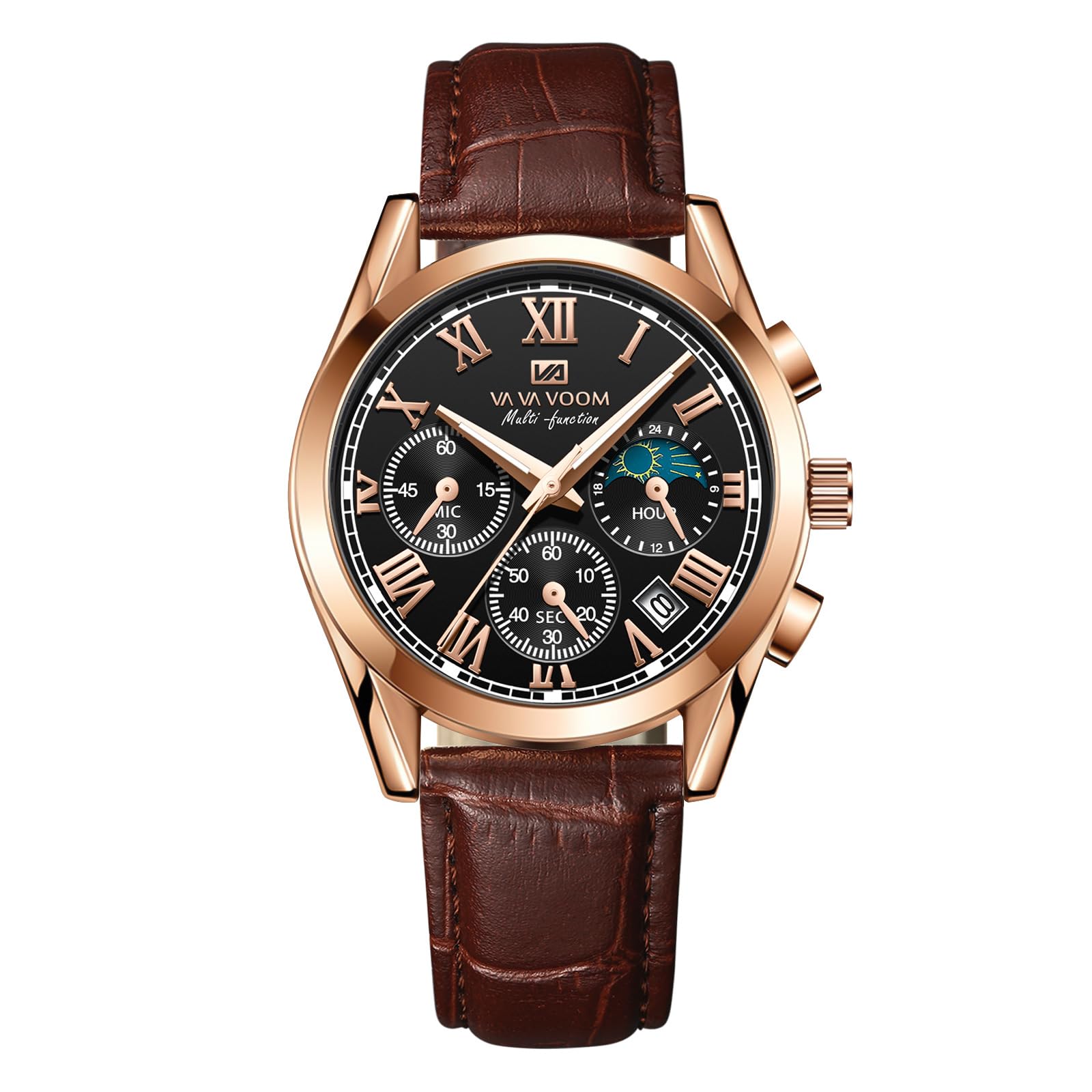 Hannah Martin Watch with Date Luminous Waterproof Strap Leisure Watch Men s 6-Hand Multi-Function Display, Hands, (VA-2751-H-FK)
Hannah Martin Watch with Date Luminous Waterproof Strap Leisure Watch Men s 6-Hand Multi-Function Display, Hands, (VA-2751-H-FK)