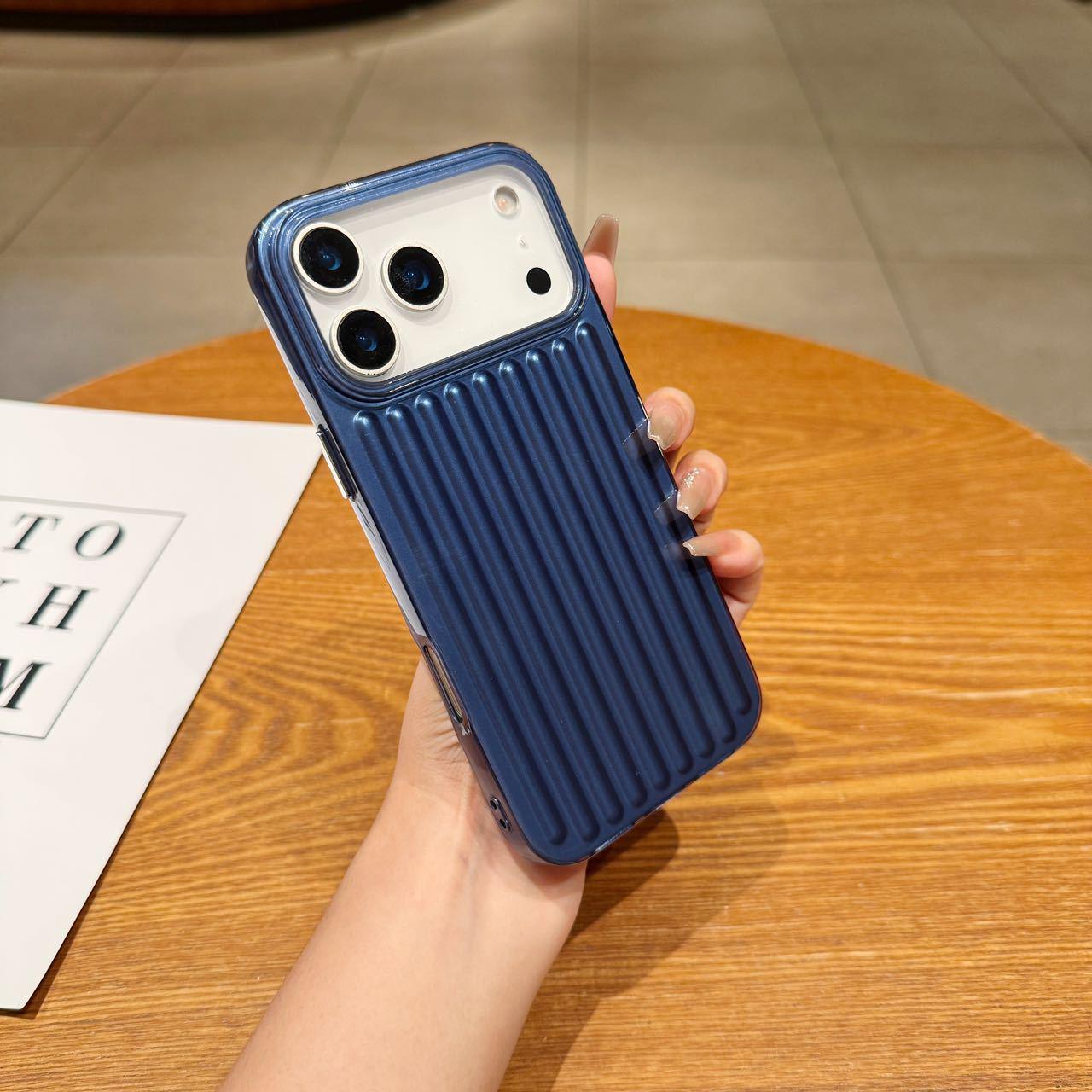 iPhone 17 Pro Max Luggage Stripe Case with Electroplated Buttons - Soft, Anti-Fall Design for Apple 16/15 16 PRO MAX темно-синий
iPhone 17 Pro Max Luggage Stripe Case with Electroplated Buttons - Soft, Anti-Fall Design for Apple 16/15 16 PRO MAX темно-синий