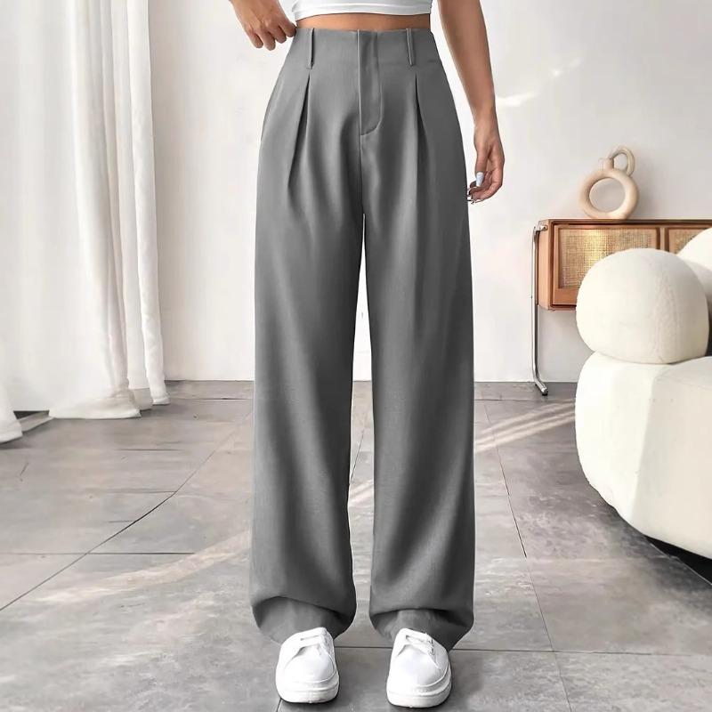 Commuting Drapey Slim Spring Summer High Waisted Wide Leg Pants Versatile Casual Suit Trousers S сірий
Commuting Drapey Slim Spring Summer High Waisted Wide Leg Pants Versatile Casual Suit Trousers S сірий