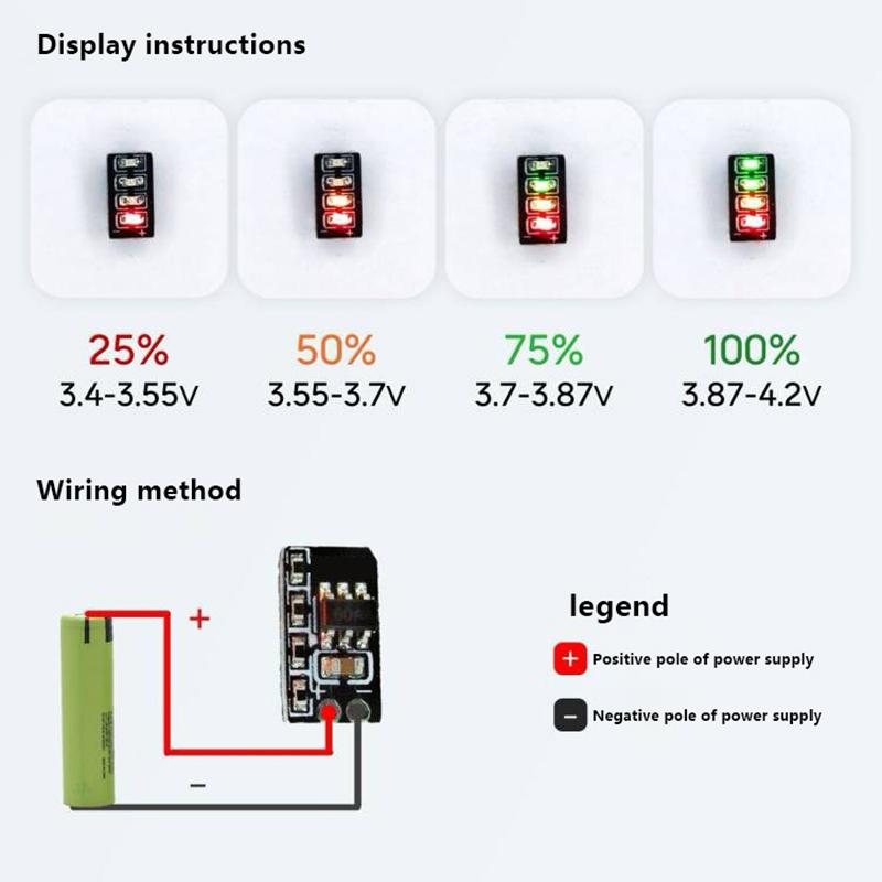 3.7-4.2V Metering Module 1 String Ternary Lithium Battery Power Display Led Light Mini Charger Module Protection Board 1pc
3.7-4.2V Metering Module 1 String Ternary Lithium Battery Power Display Led Light Mini Charger Module Protection Board 1pc