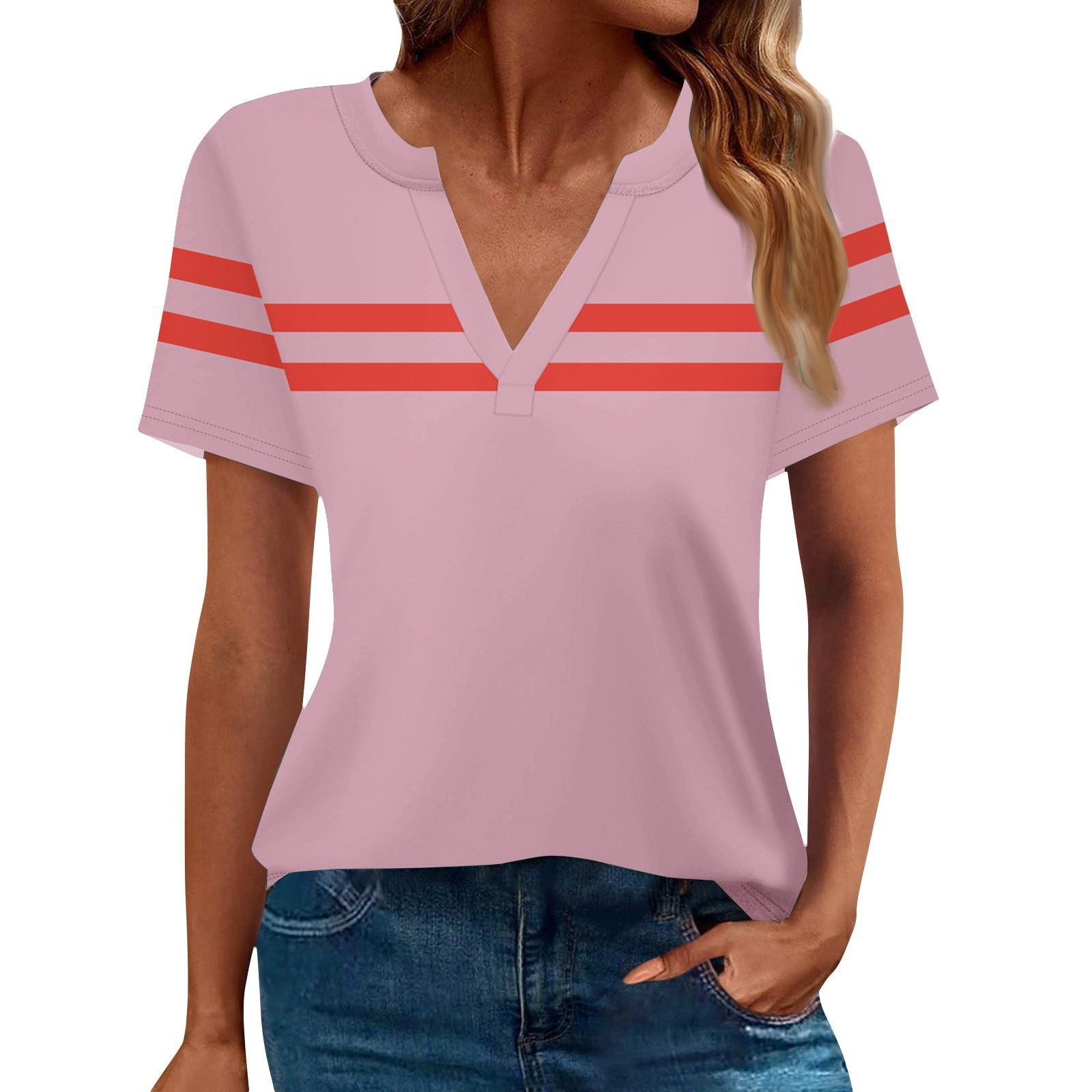 Женская летняя рубашка с коротким рукавом и V-образным вырезом, деловая повседневная свободная футболка, трендовая модная одежда, топы M
Женская летняя рубашка с коротким рукавом и V-образным вырезом, деловая повседневная свободная футболка, трендовая модная одежда, топы M
