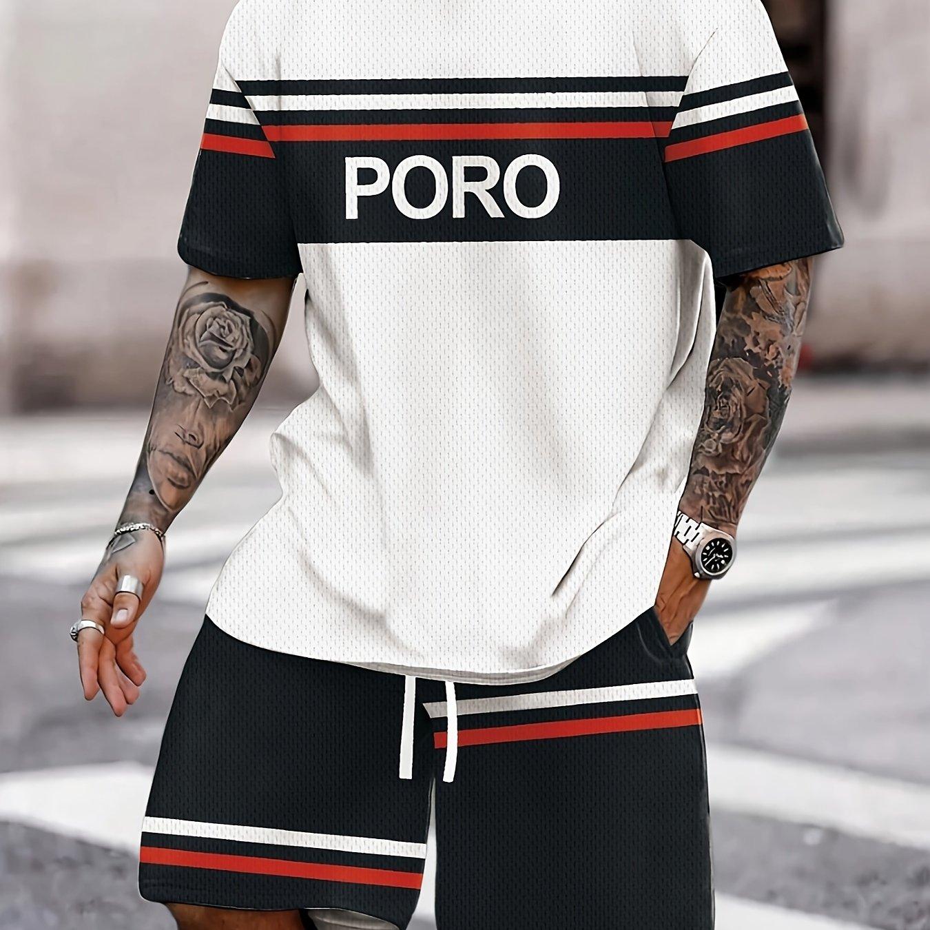 Мужской комплект из футболки и шорт с графическим рисунком Fashion-Forward — удобный круглый вырез, смелые геометрические принты, идеально подходит для летней повседневной одежды L
Мужской комплект из футболки и шорт с графическим рисунком Fashion-Forward — удобный круглый вырез, смелые геометрические принты, идеально подходит для летней повседневной одежды L
