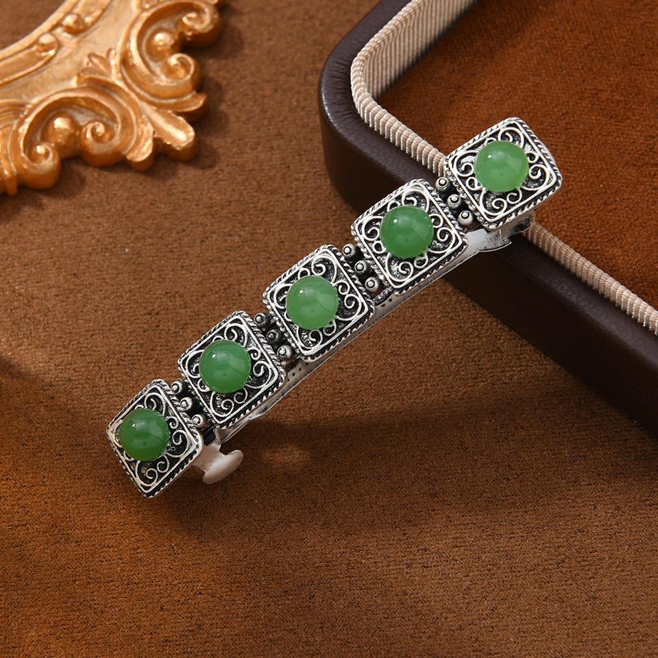Vintage Silver Hair Barrette Green Beads Intricate Filigree Hair Clip Perfect Adding Oriental Charm Traditional Daily Retro
Vintage Silver Hair Barrette Green Beads Intricate Filigree Hair Clip Perfect Adding Oriental Charm Traditional Daily Retro