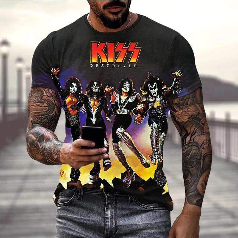 Rock Band T Shirts Kiss 3D Print Men Woman Fashion Cool T-shirt Short Sleeve Hip Hop Streetwear Harajuku M
Rock Band T Shirts Kiss 3D Print Men Woman Fashion Cool T-shirt Short Sleeve Hip Hop Streetwear Harajuku M