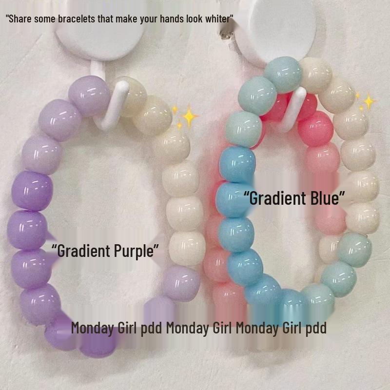 Xiaohongshu Style Soft Gradient Pink Bracelet for Students: Ice Transparent Finger Wrap Around Beads - Perfect for Gifting Besties.
Xiaohongshu Style Soft Gradient Pink Bracelet for Students: Ice Transparent Finger Wrap Around Beads - Perfect for Gifting Besties.
