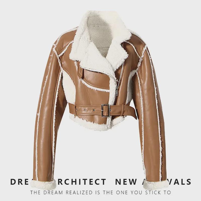 2023 Women s Motorcycle Style Leather Jacket - Short, Fur-Integrated, Cotton Outerwear Small чорний
2023 Women s Motorcycle Style Leather Jacket - Short, Fur-Integrated, Cotton Outerwear Small чорний