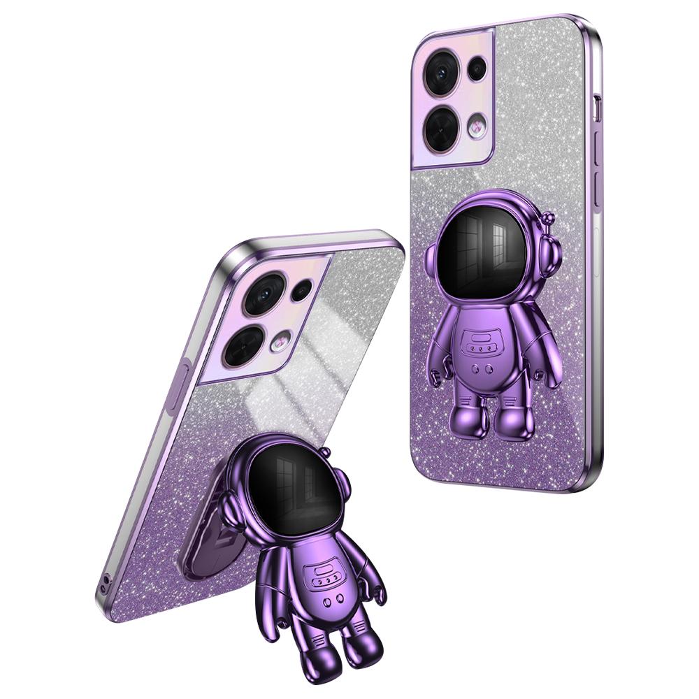 For Oppo Reno8 5G (Global Version) Electroplating Phone Case Astronaut Kickstand PC+TPU Phone Cover Purple
For Oppo Reno8 5G (Global Version) Electroplating Phone Case Astronaut Kickstand PC+TPU Phone Cover Purple