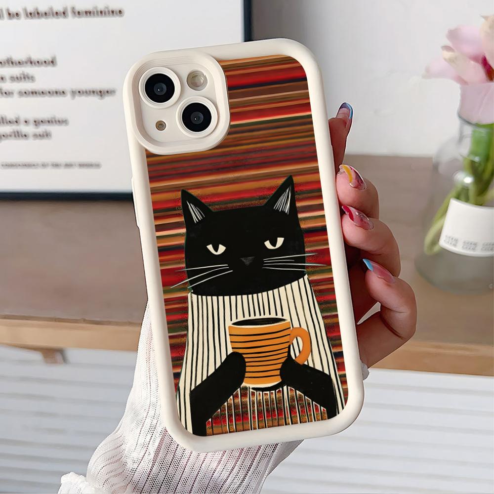 Cute Coffee Cat Thicken TPU Mobile Phone Case for iPhone 17 16 15 14 13 12 11 Air Pro Max Plus Colorful Cover iPhone 11
Cute Coffee Cat Thicken TPU Mobile Phone Case for iPhone 17 16 15 14 13 12 11 Air Pro Max Plus Colorful Cover iPhone 11