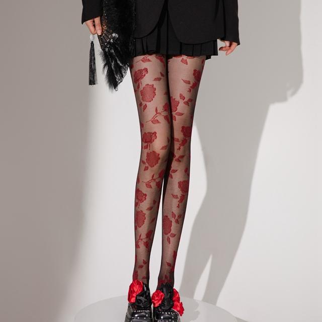 Vintage Rose Patterned Females s Pantyhose Black Red for Daily Use and Special Occasions Flower Thin Sheer Highly Elastic tie Sexy Tights One Size
Vintage Rose Patterned Females s Pantyhose Black Red for Daily Use and Special Occasions Flower Thin Sheer Highly Elastic tie Sexy Tights One Size