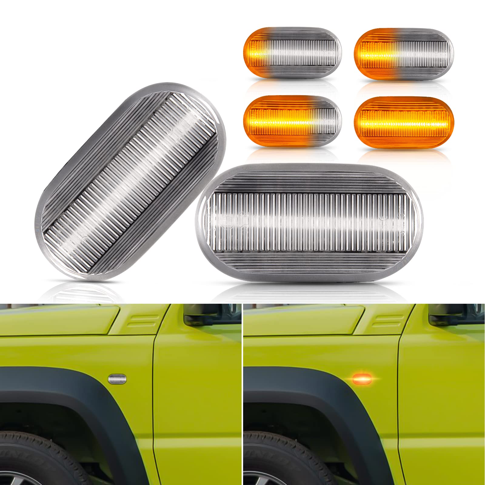 POPMOTORZ Suzuki LED Flowing Turn Signals Jimny JB64W Sierra JB74W Jimny JB23W Type Lapin HE21S Type Carry Truck DA63T Sequential High Brightness Set
POPMOTORZ Suzuki LED Flowing Turn Signals Jimny JB64W Sierra JB74W Jimny JB23W Type Lapin HE21S Type Carry Truck DA63T Sequential High Brightness Set