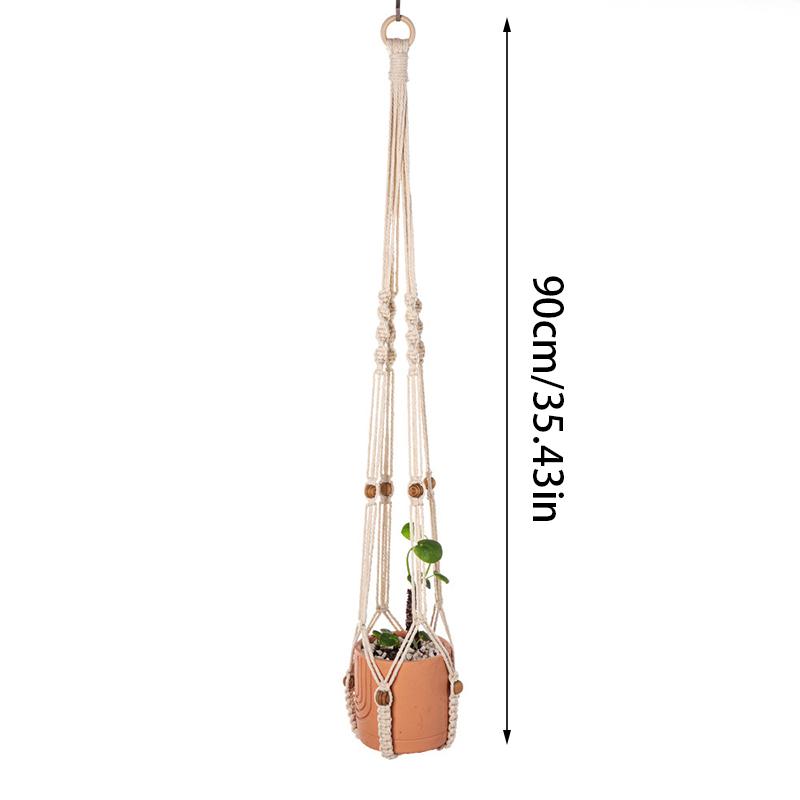 Вешалка для растений ручной работы, корзины, завязанная подъемная веревка, подвесное украшение, цветочные горшки, держатель для макраме