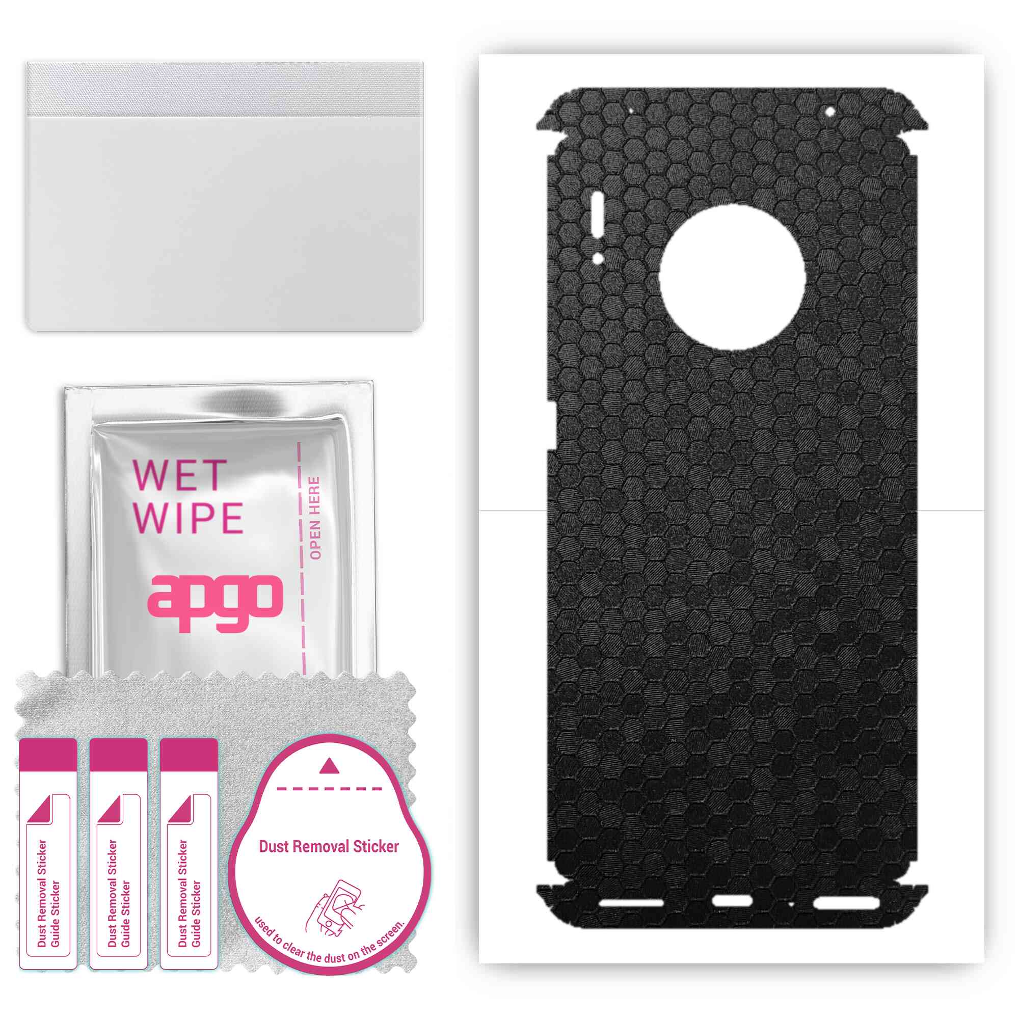 apgo Protective Skin Sticker for the back+sides compatible with Huawei Mate 30 Pro, Full Wrap Film, Foil, Vinyl - Pattern Black Honeycomb
apgo Protective Skin Sticker for the back+sides compatible with Huawei Mate 30 Pro, Full Wrap Film, Foil, Vinyl - Pattern Black Honeycomb