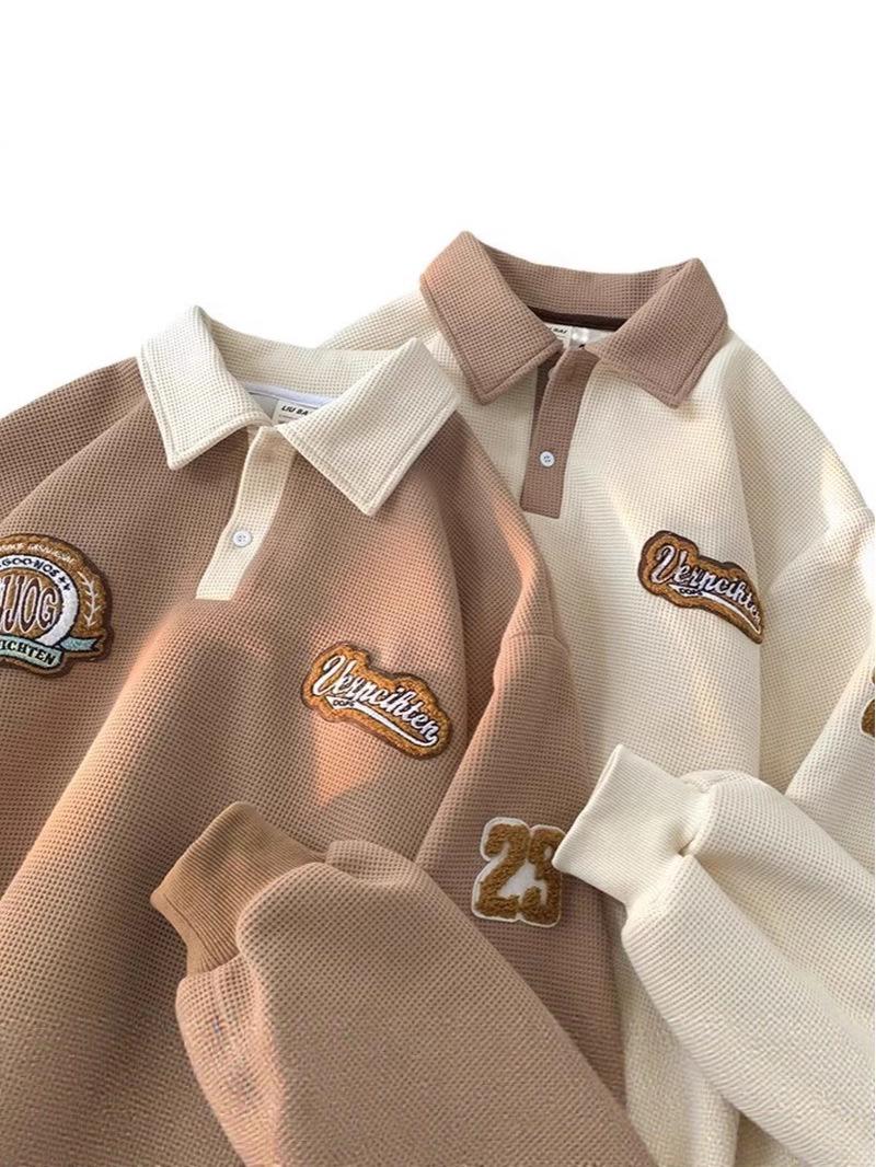 Men s Retro Waffle Knit Polo Sweatshirt—Trendy Embroidered Lapel, Heavyweight Long Sleeve for Spring & Autumn. L хакі
Men s Retro Waffle Knit Polo Sweatshirt—Trendy Embroidered Lapel, Heavyweight Long Sleeve for Spring & Autumn. L хакі