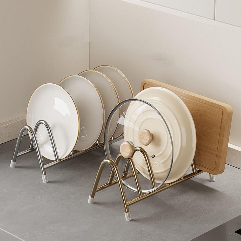 Stainless Steel Pot Lid Storage Rack Rustproof Cutting Board Holder Chopping Board Rack Countertop Silver 3 Grids
Stainless Steel Pot Lid Storage Rack Rustproof Cutting Board Holder Chopping Board Rack Countertop Silver 3 Grids
