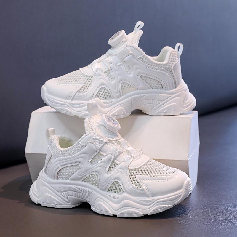 2026 Spring Kids Breathable Mesh Shoes with Rotating Button - Boys & Girls White Sneakers Size 28, Insole Length 17.5cm білий
2026 Spring Kids Breathable Mesh Shoes with Rotating Button - Boys & Girls White Sneakers Size 28, Insole Length 17.5cm білий