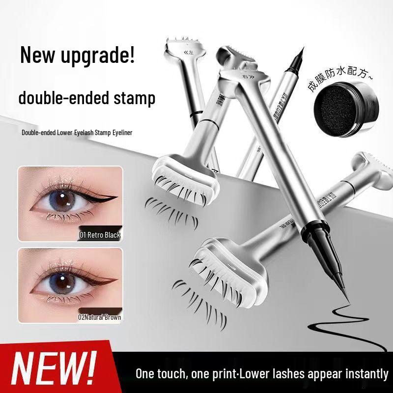 Double-Ended Lash Stamp & Eyeliner Pen - Waterproof & Smudge-Proof for Natural Look 1ml Pen + 3.5ml Ink Pad
Double-Ended Lash Stamp & Eyeliner Pen - Waterproof & Smudge-Proof for Natural Look 1ml Pen + 3.5ml Ink Pad