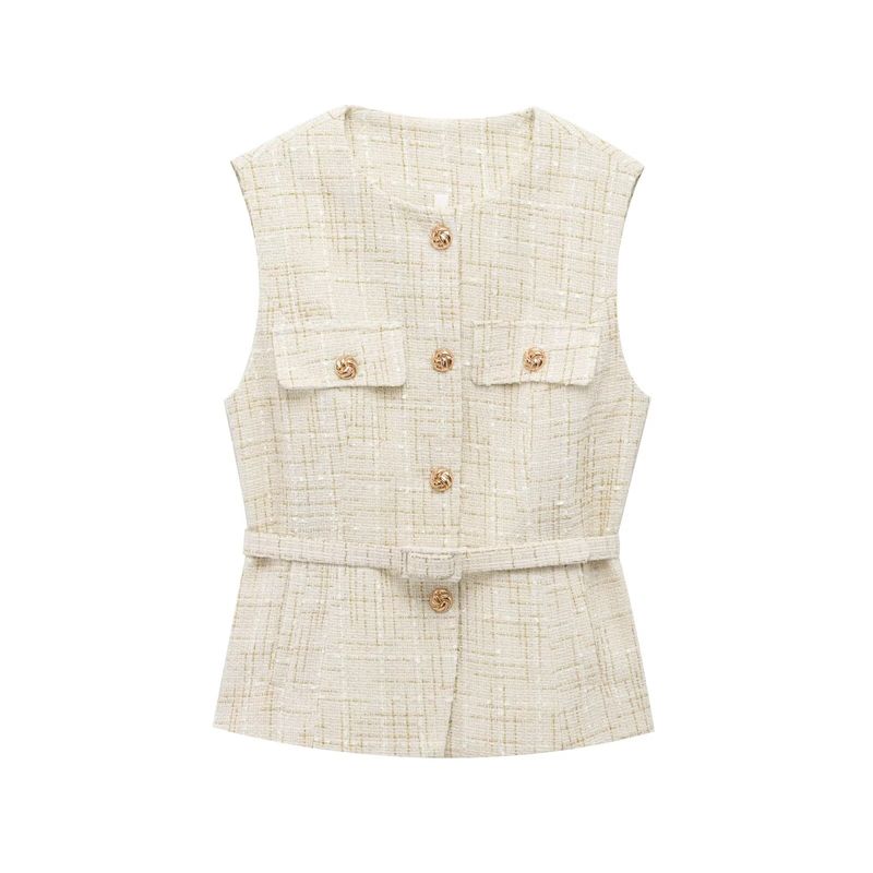 Kaslead New Arrival Women s Clothing Fashion Style Fashion Minimalist with Belt Sequin Decorative Texture Vest 9298725 Beige White XS
Kaslead New Arrival Women s Clothing Fashion Style Fashion Minimalist with Belt Sequin Decorative Texture Vest 9298725 Beige White XS