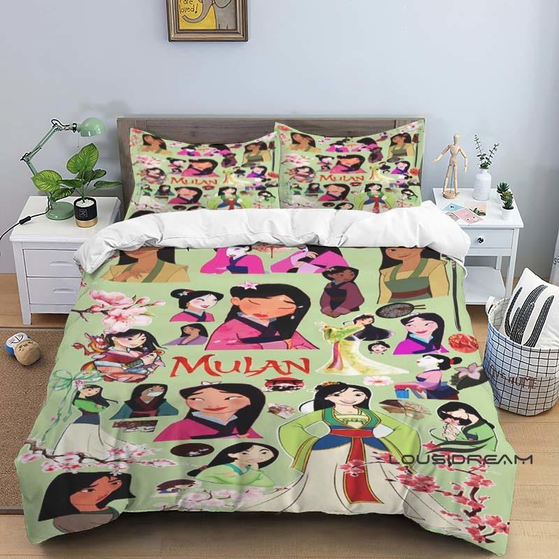 This 3D-printed bedding set features duvet and pillowcase designs inspired by the classic animated film Mulan, suitable for 135x200cm
This 3D-printed bedding set features duvet and pillowcase designs inspired by the classic animated film Mulan, suitable for 135x200cm