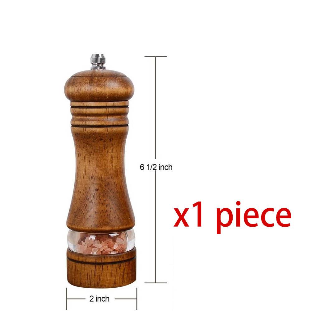 Wood Salt and Pepper Grinder Set, Manual Mills with Acrylic Window, Adjustable Ceramic Grinding - 6.5inch
Wood Salt and Pepper Grinder Set, Manual Mills with Acrylic Window, Adjustable Ceramic Grinding - 6.5inch