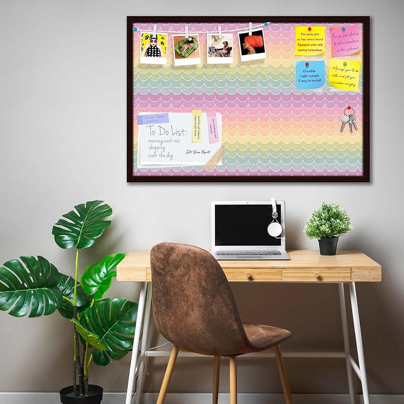 Artzfolio Wavey | Bulletin Board Notice Pin Board | Vision Soft Board Combo With Thumb Push Pins & Sticky Notes | Dark B 1.51 коричневий
Artzfolio Wavey | Bulletin Board Notice Pin Board | Vision Soft Board Combo With Thumb Push Pins & Sticky Notes | Dark B 1.51 коричневий