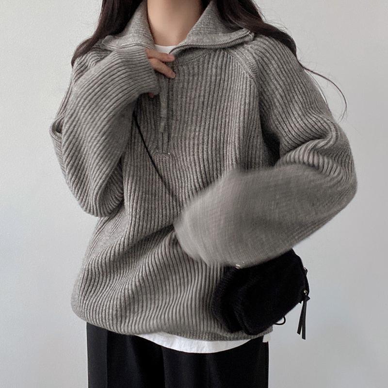 Hirsionsan Повсякденний однотонний теплий в’язаний пуловер Жіночий вільний водолазка на блискавці Модний светр Жіночий зимовий простий джемпер з довгим рукавом one size сірий
Hirsionsan Повсякденний однотонний теплий в’язаний пуловер Жіночий вільний водолазка на блискавці Модний светр Жіночий зимовий простий джемпер з довгим рукавом one size сірий