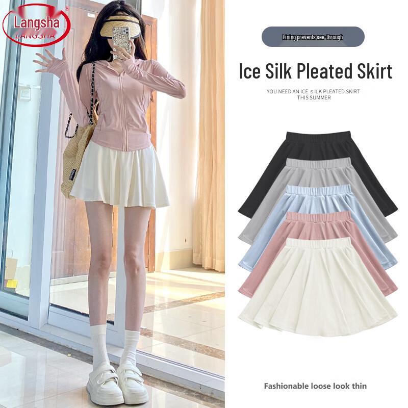 Lasa Women s High-Waisted Ice Silk Pleated Skirt L
Lasa Women s High-Waisted Ice Silk Pleated Skirt L