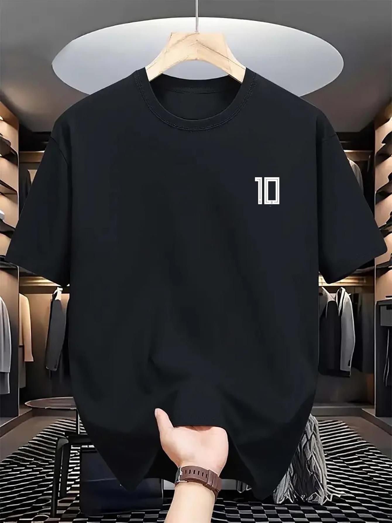 Black T-shirt with Bold White 10 Print - Breathable Casual & Sporty Design L
Black T-shirt with Bold White 10 Print - Breathable Casual & Sporty Design L