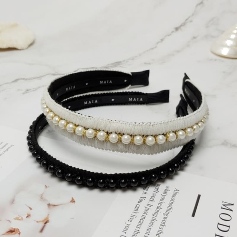 MAIA Жемчужная повязка на голову BLACK
MAIA Жемчужная повязка на голову BLACK