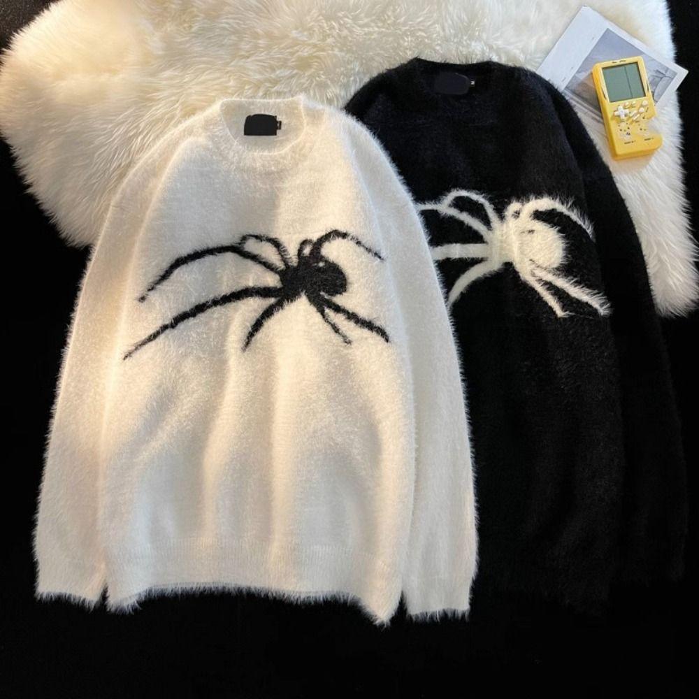 Long Sleeve Streetwear Knitwear Plush Pullovers Women Y2k Personality Spider Sweater Men Female M чорний
Long Sleeve Streetwear Knitwear Plush Pullovers Women Y2k Personality Spider Sweater Men Female M чорний