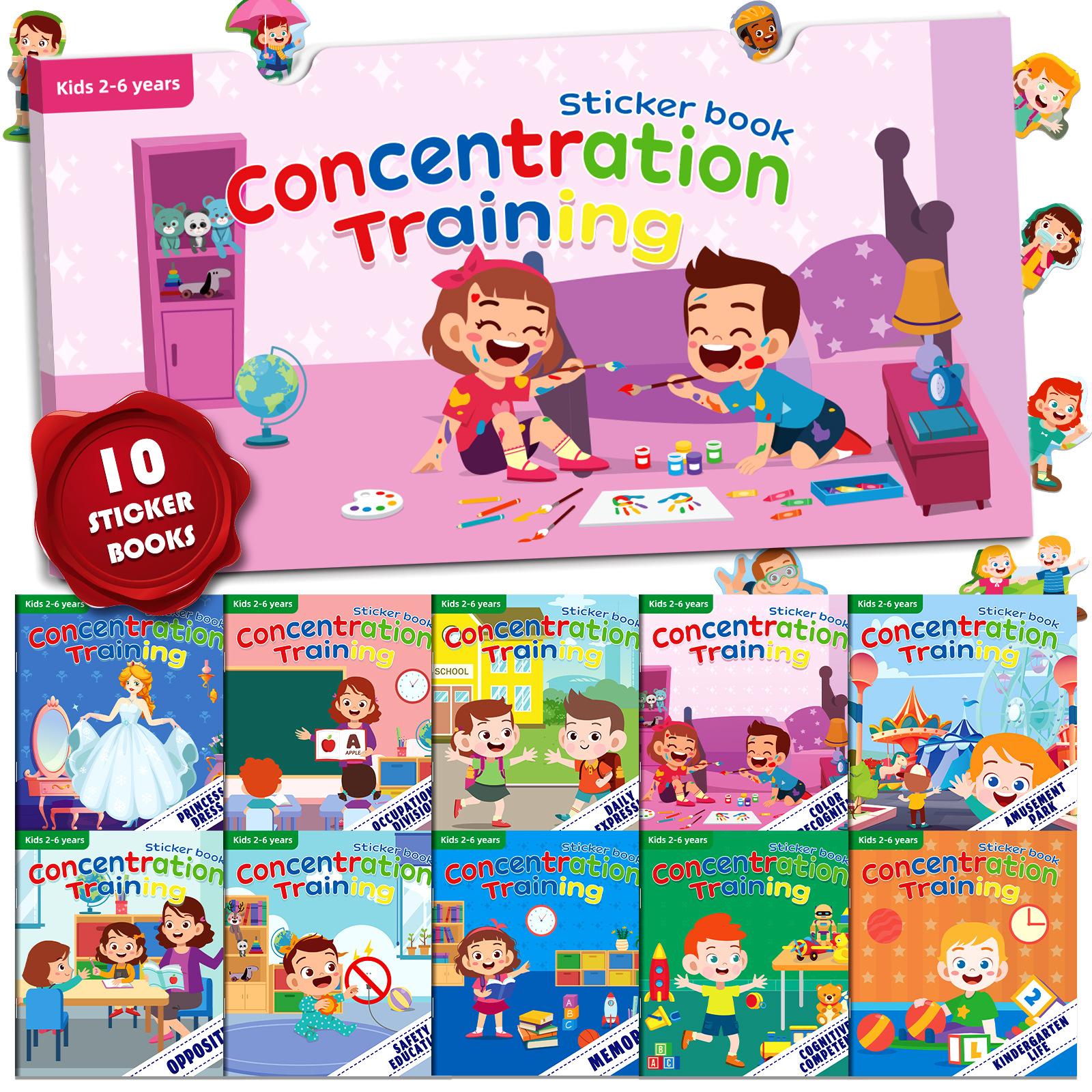 10PCS/SET Baby Sticker Books Full Brain Development Sticker for Kids Concentration Training Cognitive Early Educational Toys
10PCS/SET Baby Sticker Books Full Brain Development Sticker for Kids Concentration Training Cognitive Early Educational Toys