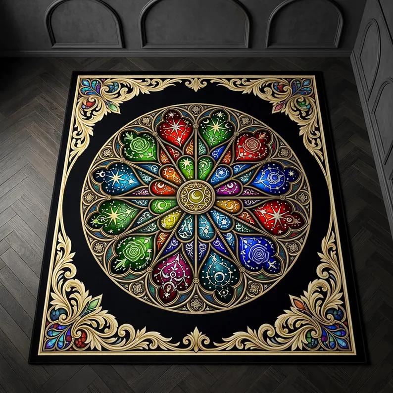 Dark Gothic Evil Eye Rug Luxury Sacred Geometry Carpet for Living Room Bedroom Emerald Aura Dark Academia DecorNon Slip FloorMat 50x80cm
Dark Gothic Evil Eye Rug Luxury Sacred Geometry Carpet for Living Room Bedroom Emerald Aura Dark Academia DecorNon Slip FloorMat 50x80cm