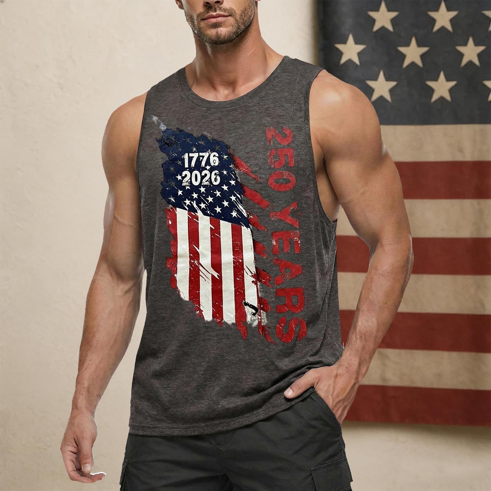 Men s Sleeveless Casual Tank Top Crew Neck Graphic Print 250 Years Independence Commemorative Design Lightweight Summer Shirt XXXXL
Men s Sleeveless Casual Tank Top Crew Neck Graphic Print 250 Years Independence Commemorative Design Lightweight Summer Shirt XXXXL