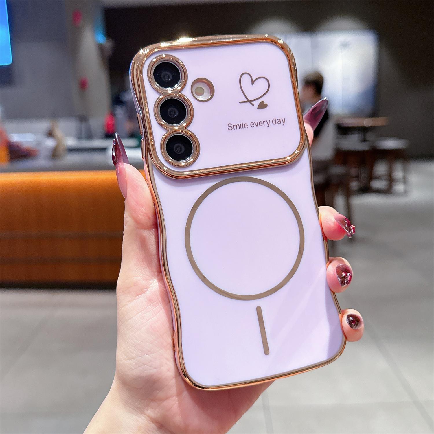 For Samsung Galaxy A16 5G/A16 4G Magnetic Case Electroplating Wave Edge TPU Phone Cover Heart Pattern F
For Samsung Galaxy A16 5G/A16 4G Magnetic Case Electroplating Wave Edge TPU Phone Cover Heart Pattern F