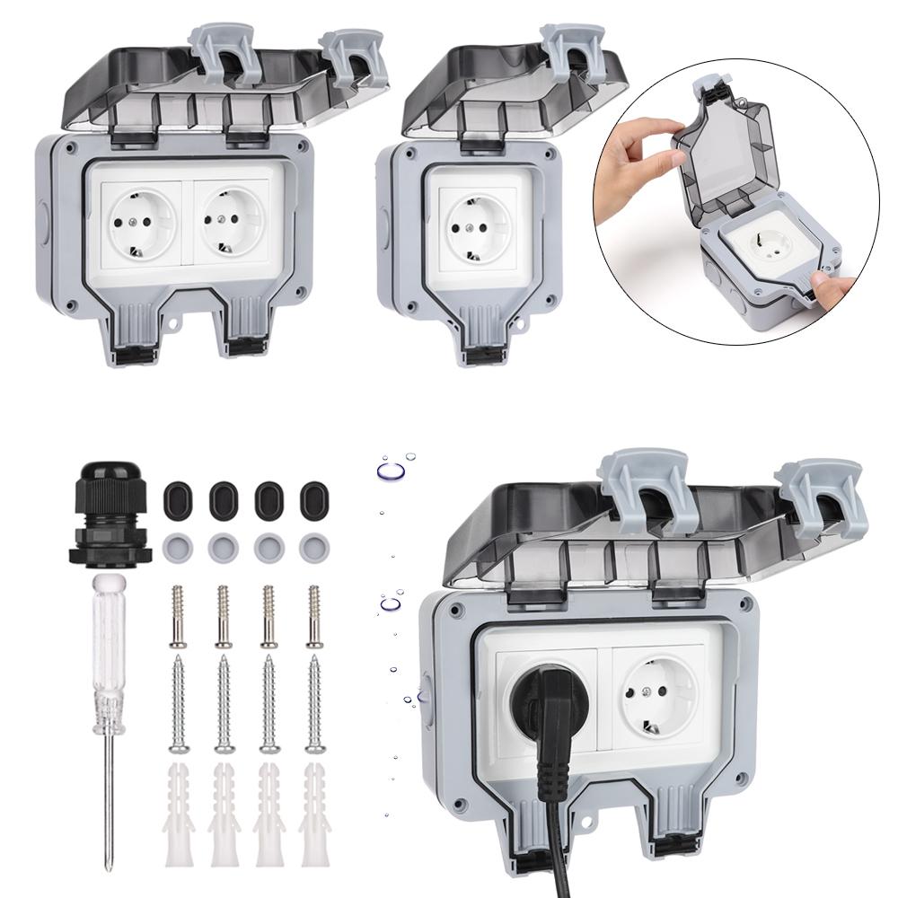 EU Plug Outdoor Led Light Dual USB Ports Wall Electrical Power Outlet Waterproof Socket 2 Gang SINGLE
EU Plug Outdoor Led Light Dual USB Ports Wall Electrical Power Outlet Waterproof Socket 2 Gang SINGLE