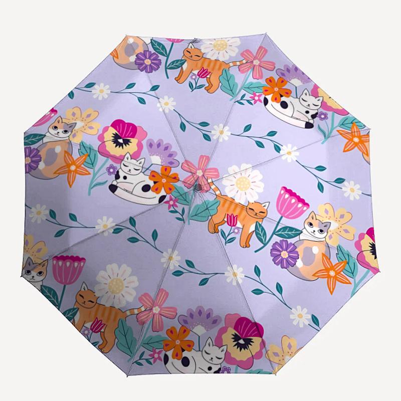 1pc Cat Garden Pattern Automatic Folding Umbrella - Portable Collapsible 8-Rib Umbrella for All Seasons Durable Canopy yy251119120
1pc Cat Garden Pattern Automatic Folding Umbrella - Portable Collapsible 8-Rib Umbrella for All Seasons Durable Canopy yy251119120