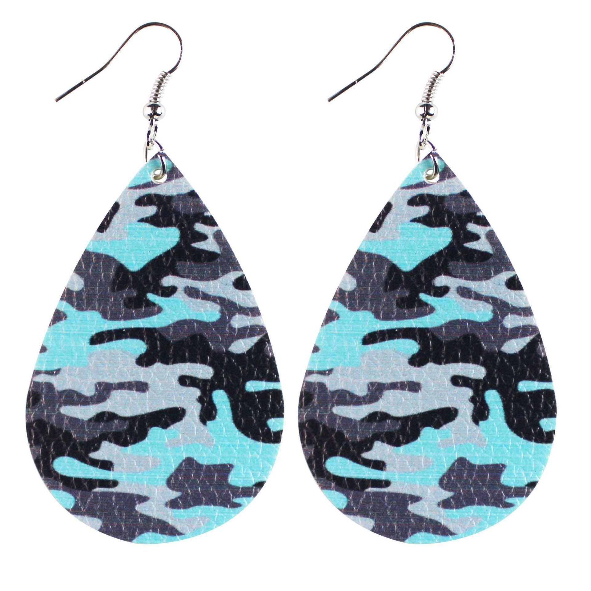 Army Green Camouflage Pu Leather Earrings Water Drop Shape Double-Sided Printing
Army Green Camouflage Pu Leather Earrings Water Drop Shape Double-Sided Printing