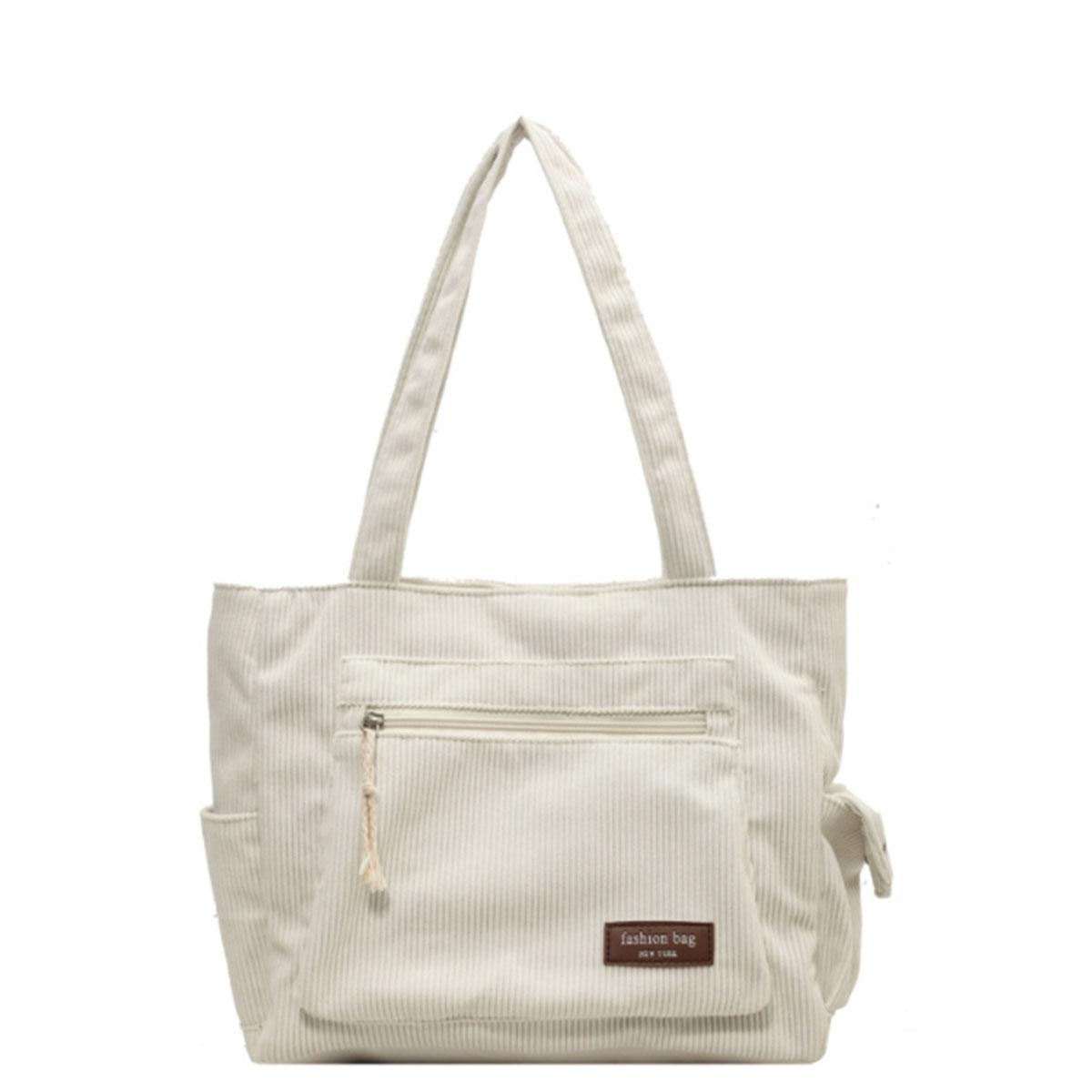 Solid color corduroy bag girls Tote bag with a large capacity commuter fashi shoulder bag білий
Solid color corduroy bag girls Tote bag with a large capacity commuter fashi shoulder bag білий