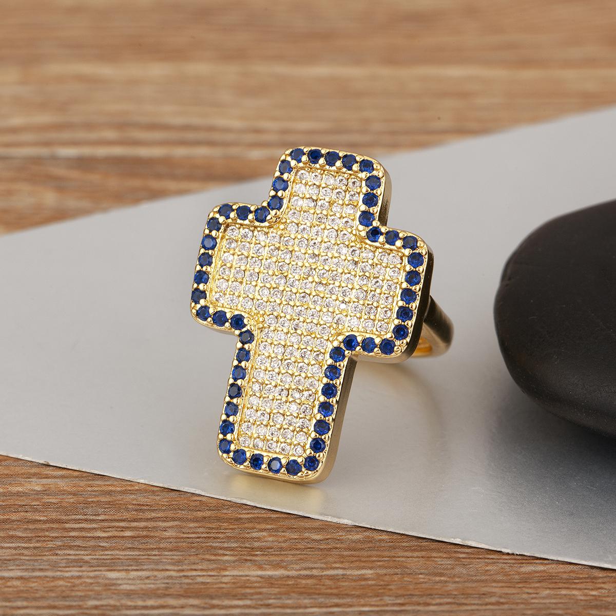 Nidin Hot Sale Pave Shiny Crystal Zircon Cross Open Rings For Women Religious Style Adjustable Finger Jewelry Everyday Gifts resizable темно-синий
Nidin Hot Sale Pave Shiny Crystal Zircon Cross Open Rings For Women Religious Style Adjustable Finger Jewelry Everyday Gifts resizable темно-синий