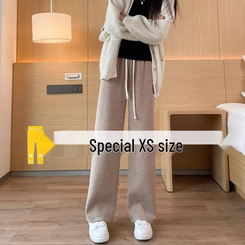 Extra Thick Oatmeal Cashmere Wide Leg Pants for Petite Women - Autumn Winter Style XS (60-79 lbs)
Extra Thick Oatmeal Cashmere Wide Leg Pants for Petite Women - Autumn Winter Style XS (60-79 lbs)