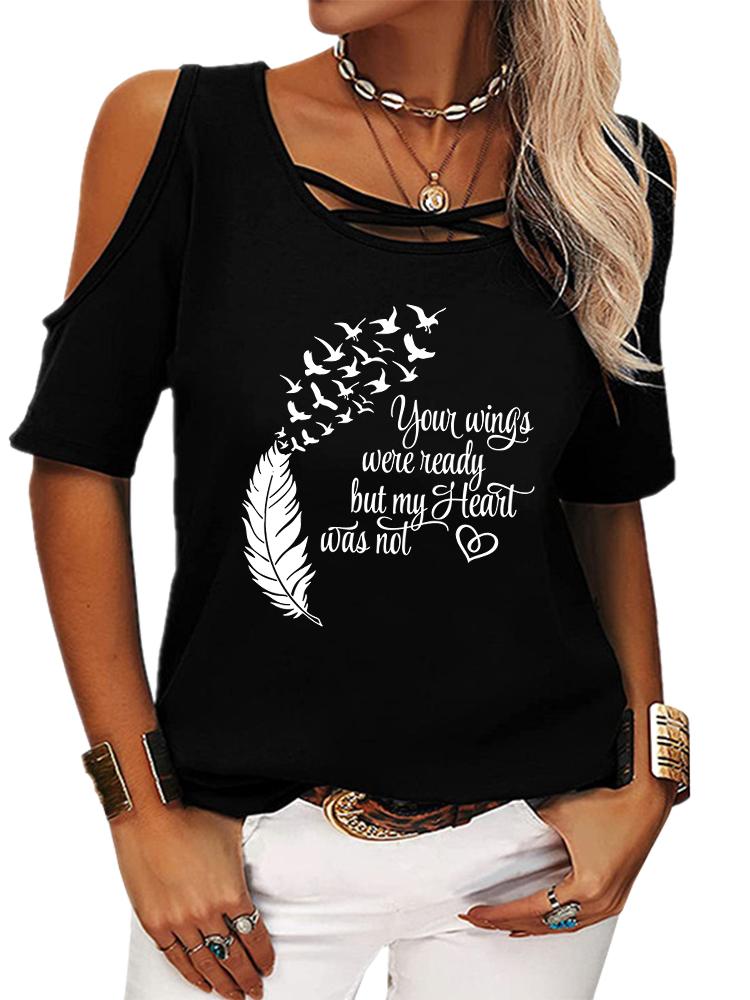 Women Fashion Short Sleeve T-shirt Casual Round Collar Summer Print Off Shoulder Top 5Xl чорний
Women Fashion Short Sleeve T-shirt Casual Round Collar Summer Print Off Shoulder Top 5Xl чорний