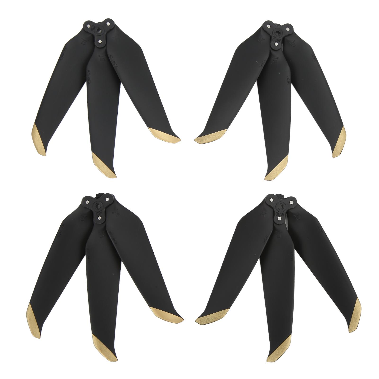 4 Pcs 3 Blade Drone Propeller Replacement Low Noise Drone Propeller Accessories for Air 2Black Gold Edge
4 Pcs 3 Blade Drone Propeller Replacement Low Noise Drone Propeller Accessories for Air 2Black Gold Edge