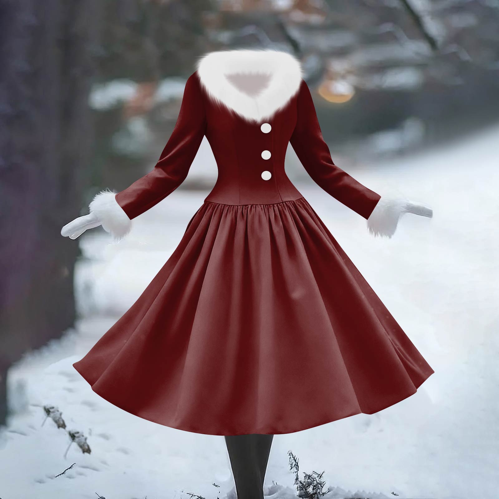 Women s Casual Dress Long-Sleeve V-Neck Patchwork Fleece Dress XL винний
Women s Casual Dress Long-Sleeve V-Neck Patchwork Fleece Dress XL винний