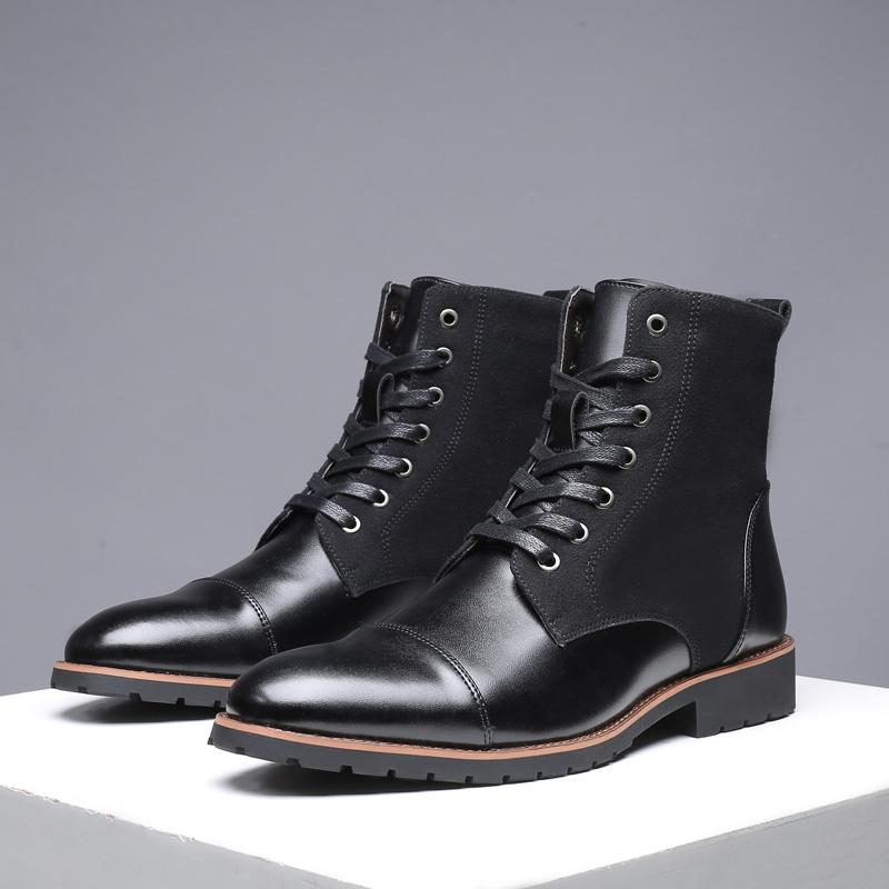 New Plus Size Men Casual Fashiable Block Boots Spliced Warm Suitable for Young People Commuting High Top Boots 48 чорний
New Plus Size Men Casual Fashiable Block Boots Spliced Warm Suitable for Young People Commuting High Top Boots 48 чорний