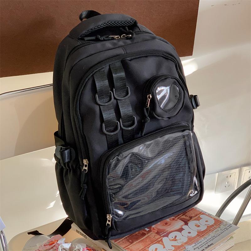 Cute college student backpack college style transparent schoolbag solid color bar pain bag junior high school simple niche backpack
Cute college student backpack college style transparent schoolbag solid color bar pain bag junior high school simple niche backpack