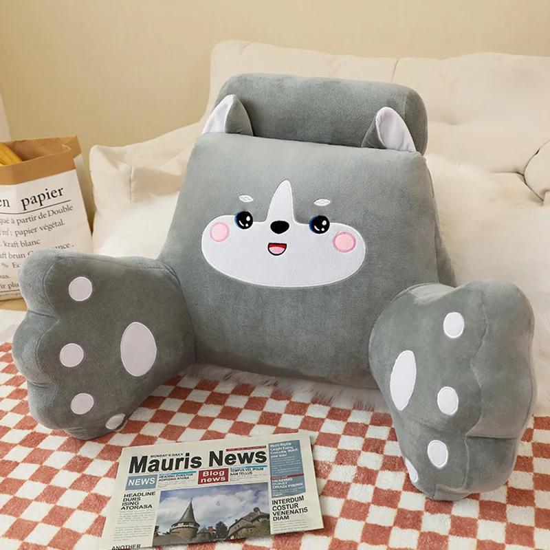 Новая Милая мультяшная многофункциональная подушка для изголовья кровати, Матрас Татами, Мягкая подушка-мешок, Подушка для дивана, Огромная подушка для спинки 45x65cm 0.9kg