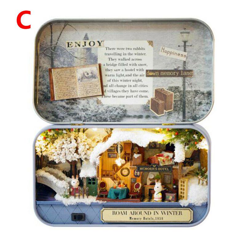 3 темы сделай сам мини-коробка театр кукольный домик кукольный домик миниатюрная сцена наборы игрушек Roam Around In Winter
3 темы сделай сам мини-коробка театр кукольный домик кукольный домик миниатюрная сцена наборы игрушек Roam Around In Winter