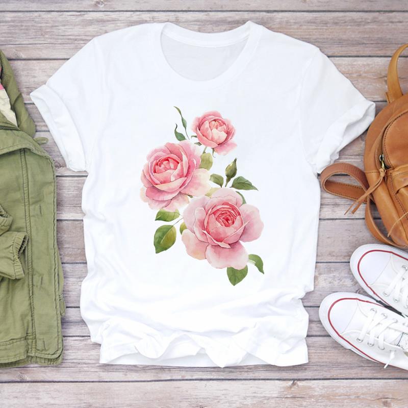 (European Size) 90s Tee Top Clothing Flower Watercolor Trend Cute Casual Short Sleeve Fashion T-shirt Women Print Lady Female Graphic T-shirt 4XL
(European Size) 90s Tee Top Clothing Flower Watercolor Trend Cute Casual Short Sleeve Fashion T-shirt Women Print Lady Female Graphic T-shirt 4XL